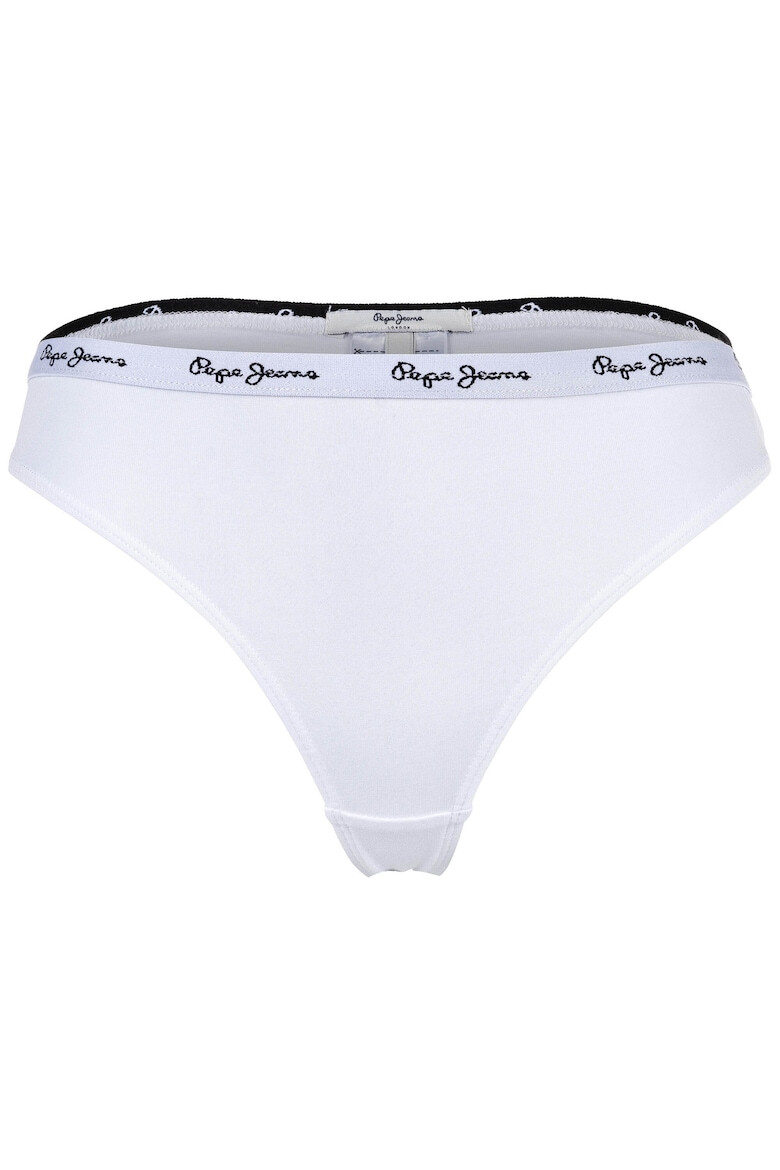 Pepe Jeans London Set de chiloti tanga uni si cu model - 3 perechi - Pled.ro