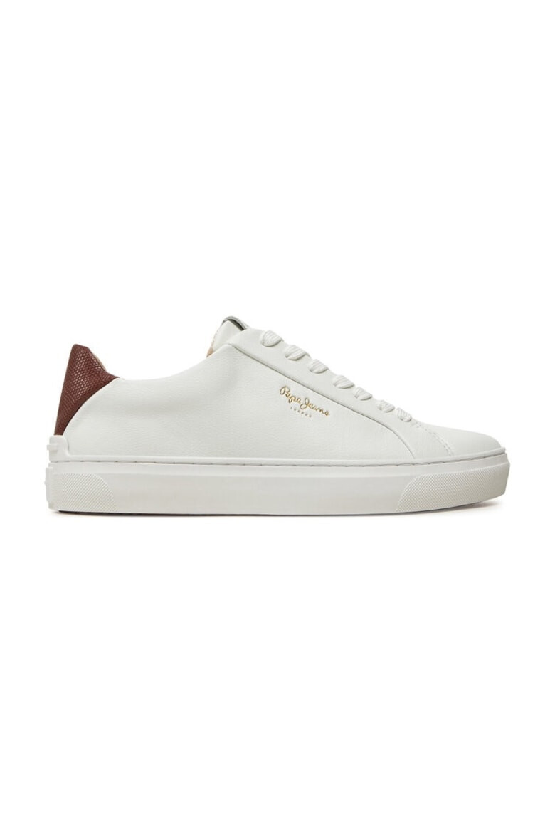 Pepe Jeans Sneakers PLS00030 Alb Piele lacuita - Pled.ro