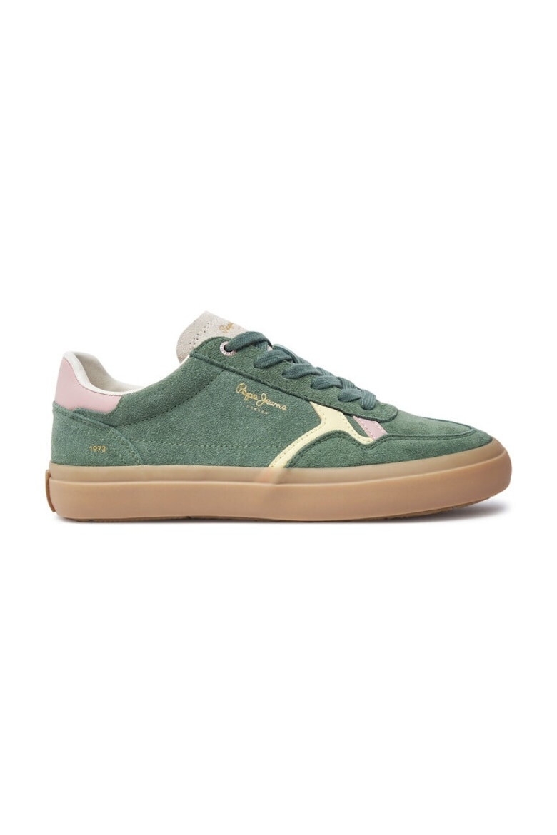 Pepe Jeans Sneakers Travis Retro PLS31586 Verde Piele naturala - Pled.ro