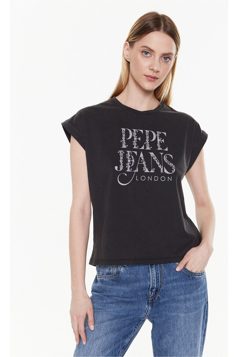 Pepe Jeans Tricou dama 300991688 Bumbac Gri - Pled.ro