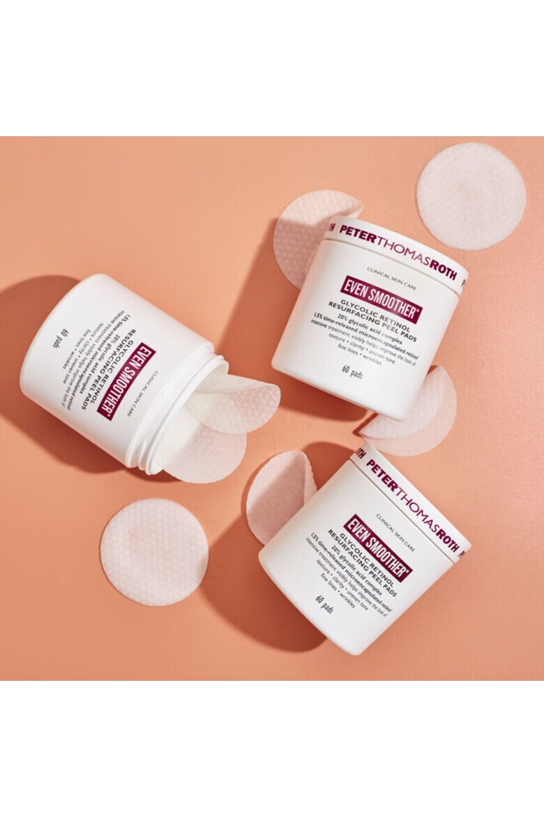 Peter Thomas Roth Patchuri pentru ochi EVEN SMOOTHER™ Glycolic Retinol Resurfacing Peel Pads 60 buc - Pled.ro