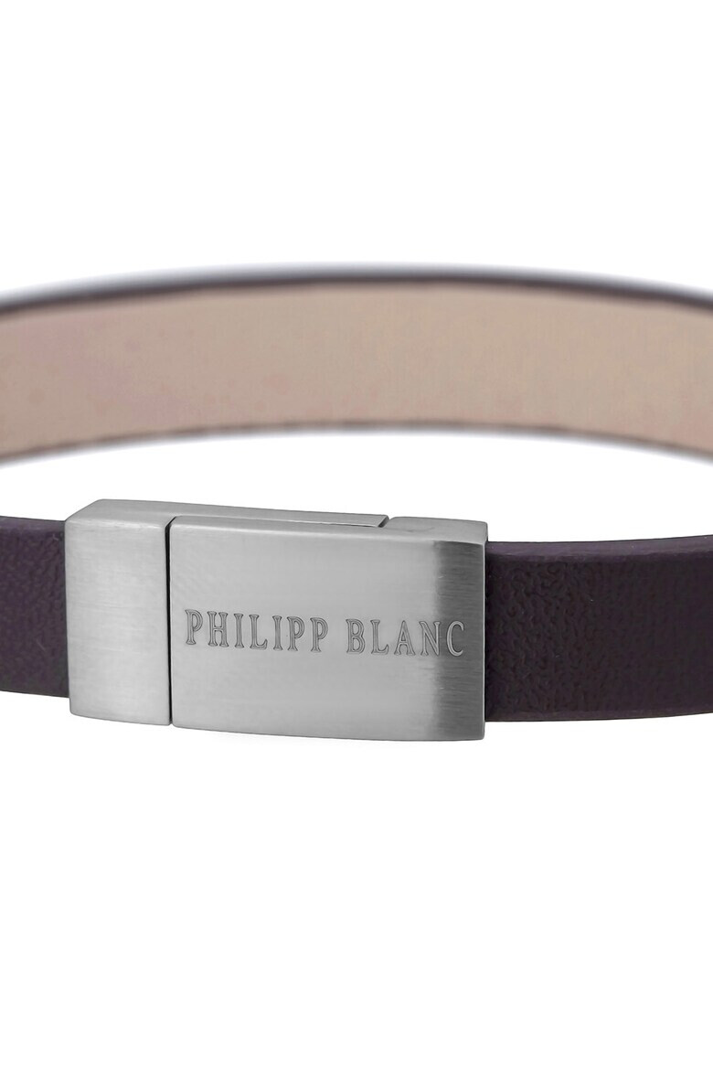 Philipp Blanc Bratara de piele cu logo - Pled.ro