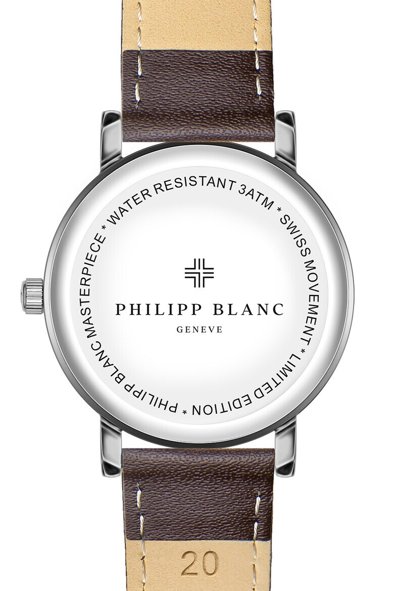 Philipp Blanc Ceas unisex cu o curea de piele - Pled.ro