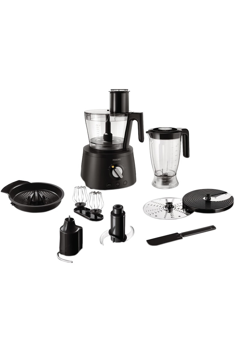 Philips Robot de bucatarie Avance Collection HR7776/90 1300W bol 2.4 l blender 1.5 l 12 viteze + Pulse negru - Pled.ro