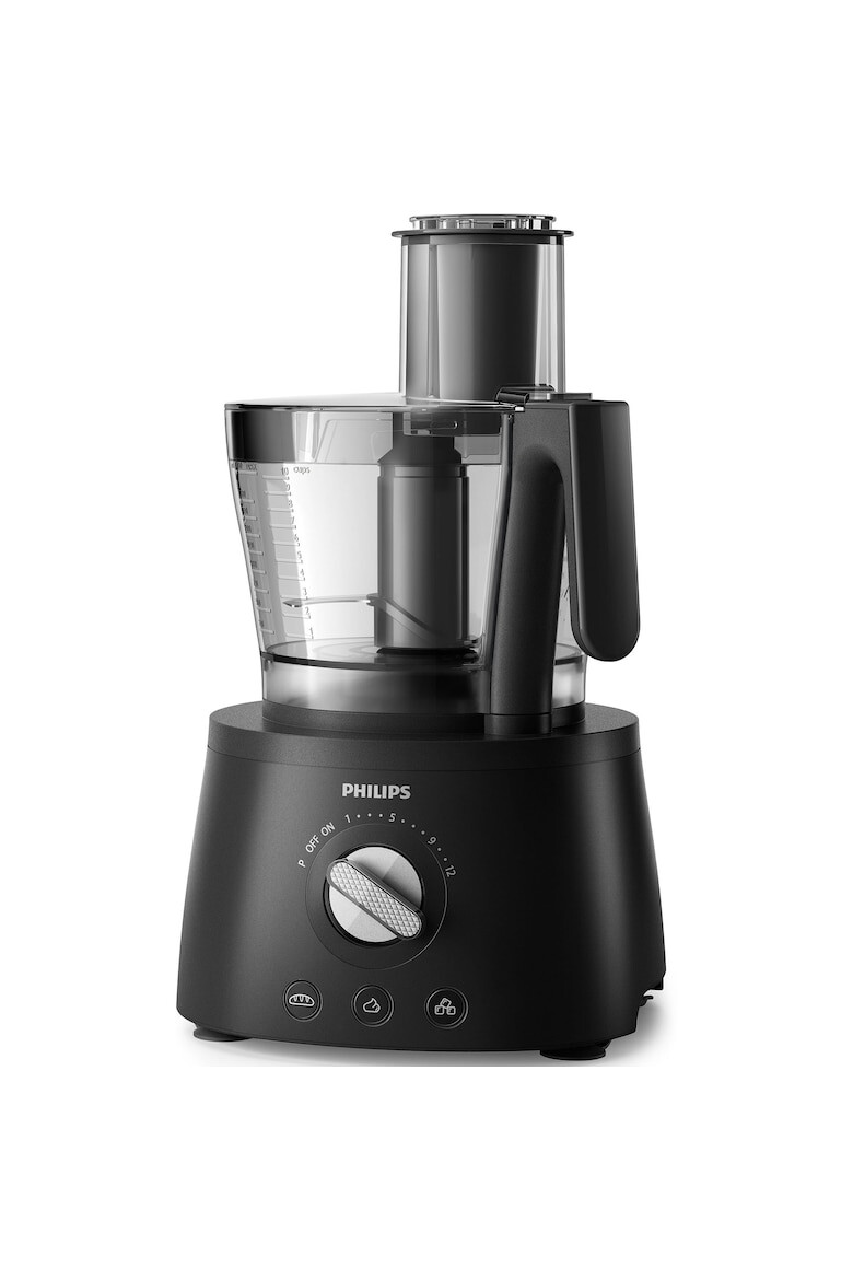 Philips Robot de bucatarie Avance Collection HR7776/90 1300W bol 2.4 l blender 1.5 l 12 viteze + Pulse negru - Pled.ro