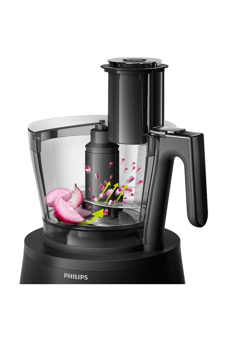 Philips Robot de bucatarie Avance Collection HR7776/90 1300W bol 2.4 l blender 1.5 l 12 viteze + Pulse negru - Pled.ro