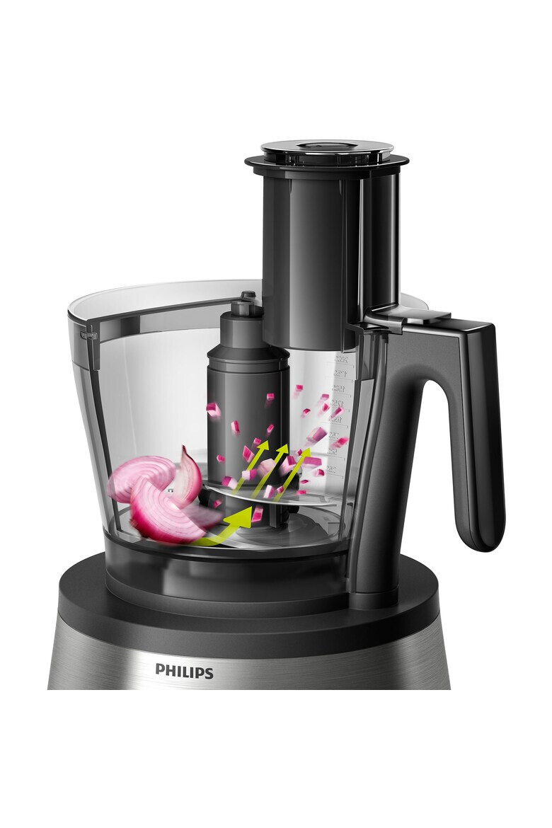 Philips Robot de bucatarie Avance Collection HR7778/00 1300 W bol 3.4 l blender 2.2 l storcator de fructe si legume 12 viteze + Pulse inox - Pled.ro