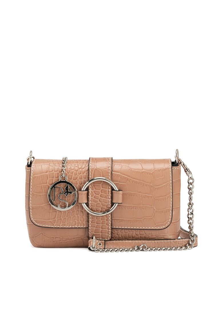 Pia Sassi Geanta crossbody de piele cu model piele de reptila Monte - Pled.ro