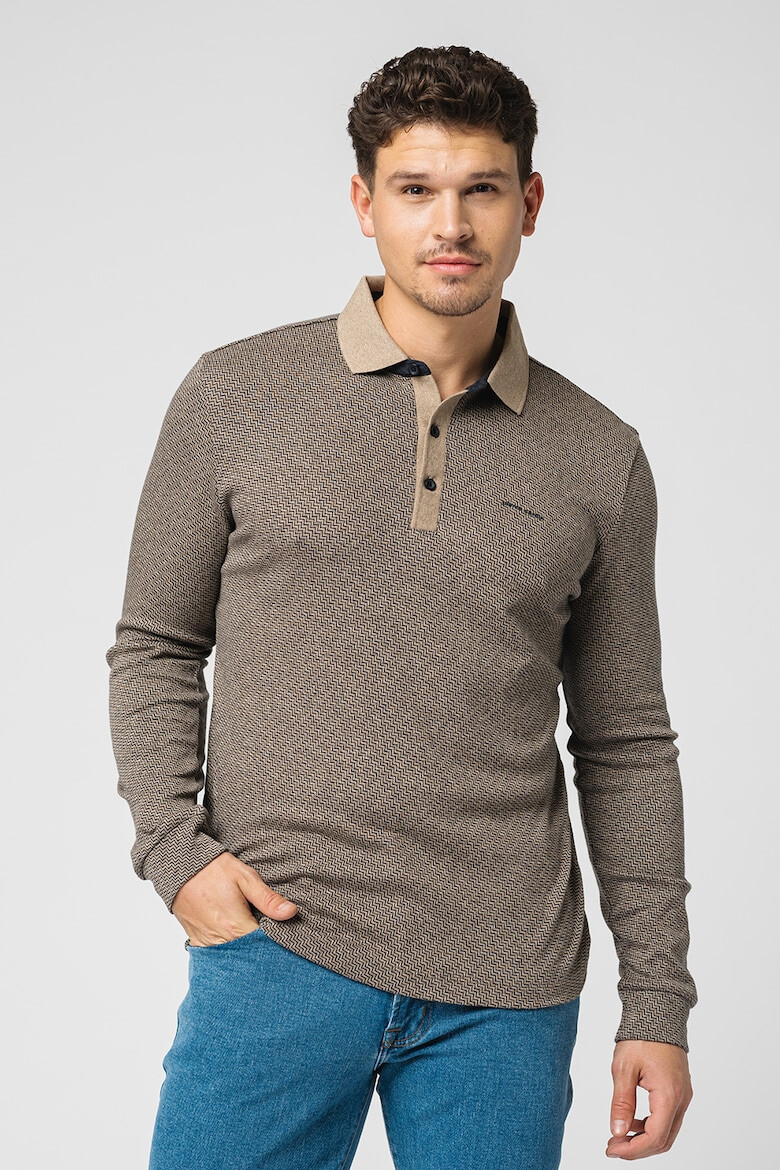 Pierre Cardin Bluza polo din bumbac cu fenta cu nasture - Pled.ro