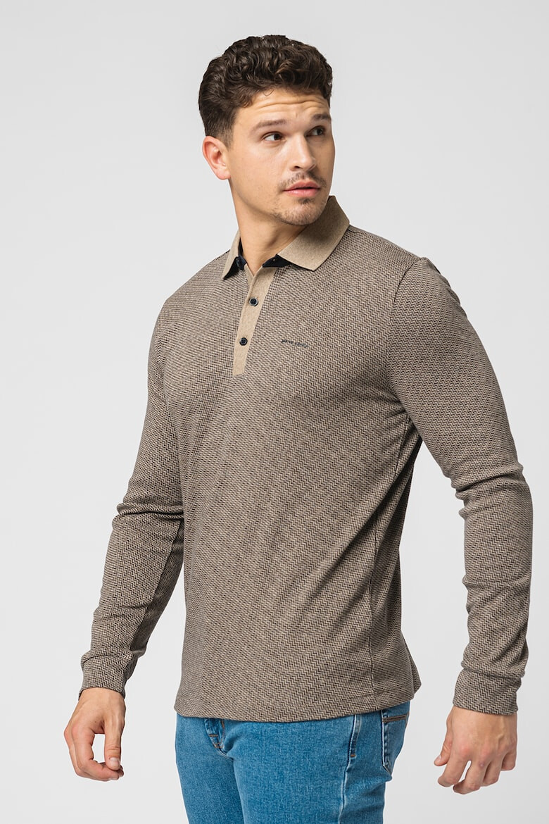 Pierre Cardin Bluza polo din bumbac cu fenta cu nasture - Pled.ro