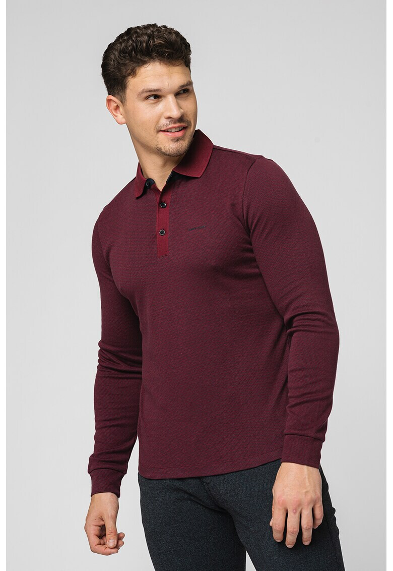 Pierre Cardin Bluza polo din bumbac cu fenta cu nasture - Pled.ro