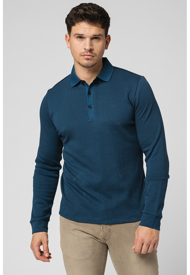 Pierre Cardin Bluza polo din bumbac cu fenta cu nasture - Pled.ro