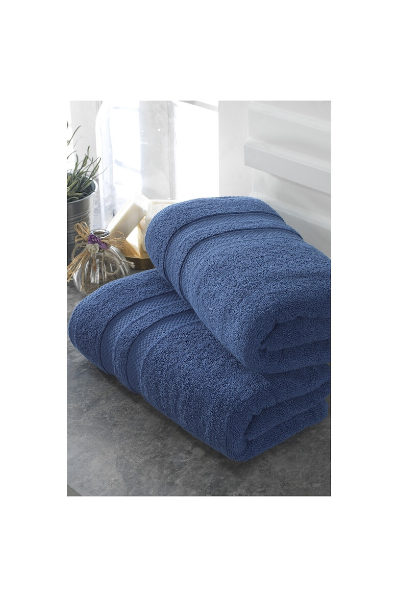 Pierre Cardin Home Set 2 prosoape fata SoftTounch 50x90 cm 100% bumbac 550 GSM albastru - Pled.ro