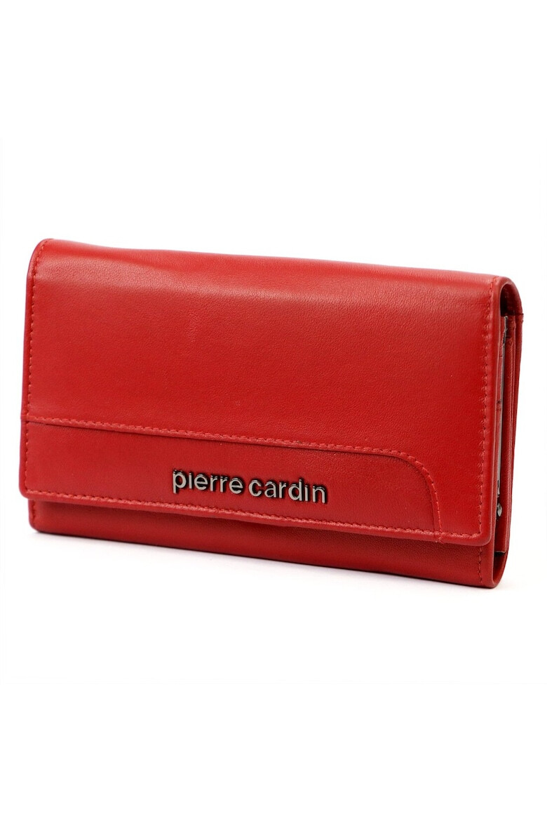 Pierre Cardin Portofel dama piele naturala organizare RFID Rosu 16 x 9.5 x 3 cm - Pled.ro