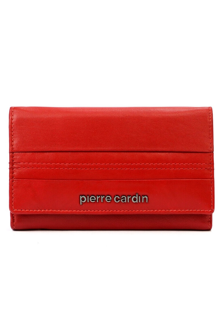 Pierre Cardin Portofel dama piele naturala RFID 16x9.5x3cm rosu - Pled.ro