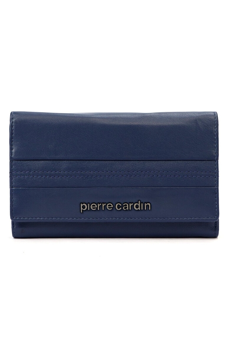 Pierre Cardin Portofel dama piele RFID albastru inchis 16x9.5x3cm - Pled.ro