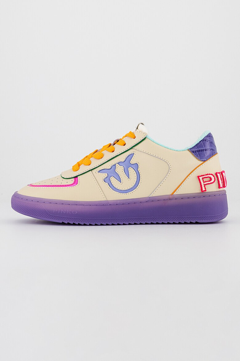 Pinko Pantofi sport de piele cu logo si model colorblock - Pled.ro