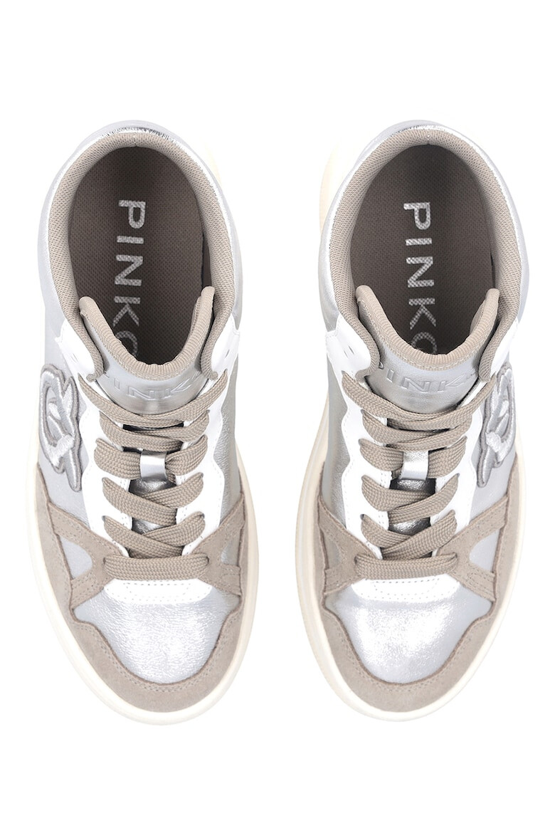 Pinko Pantofi sport mid-high cu detalii de piele - Pled.ro