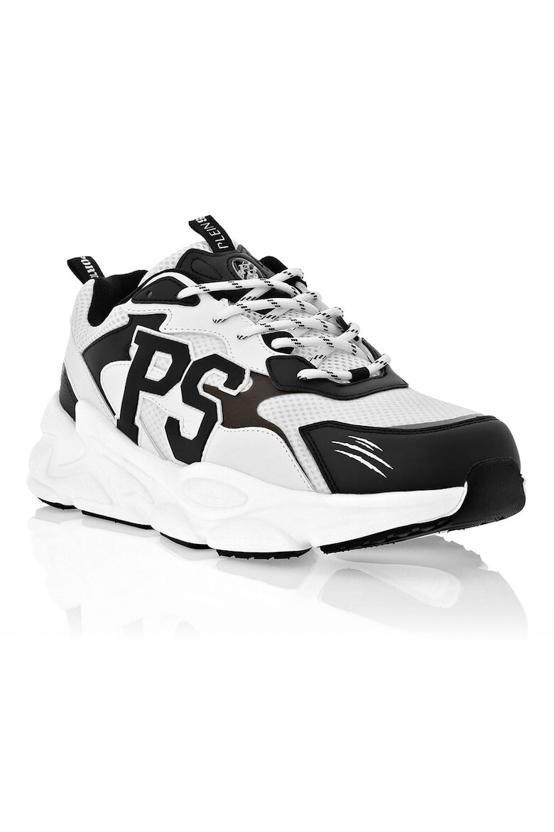 Plein Sport Pantofi sport low-cut cu monograma si insertii textile - Pled.ro