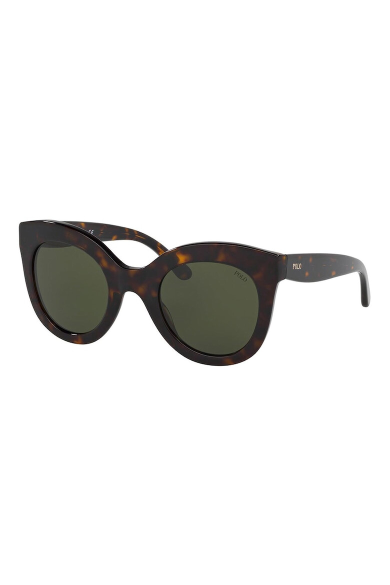 Polo Ralph Lauren Ochelari de soare rotunzi cu aspect tortoise - Pled.ro