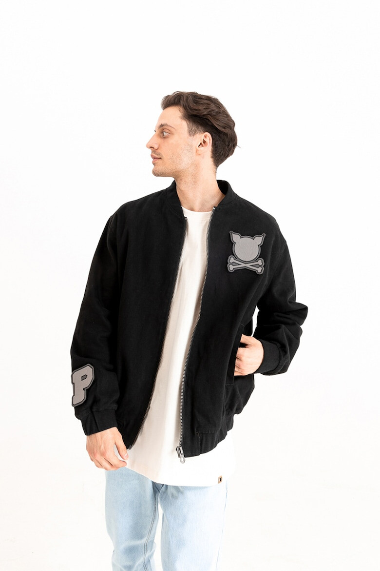 PORC Jacheta bomber unisex cu gluga detasabila - Pled.ro