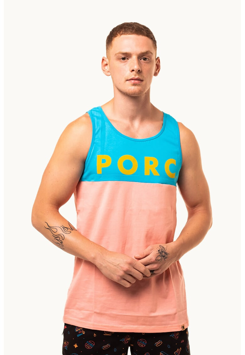 PORC Top unisex de bumbac cu logo - Pled.ro