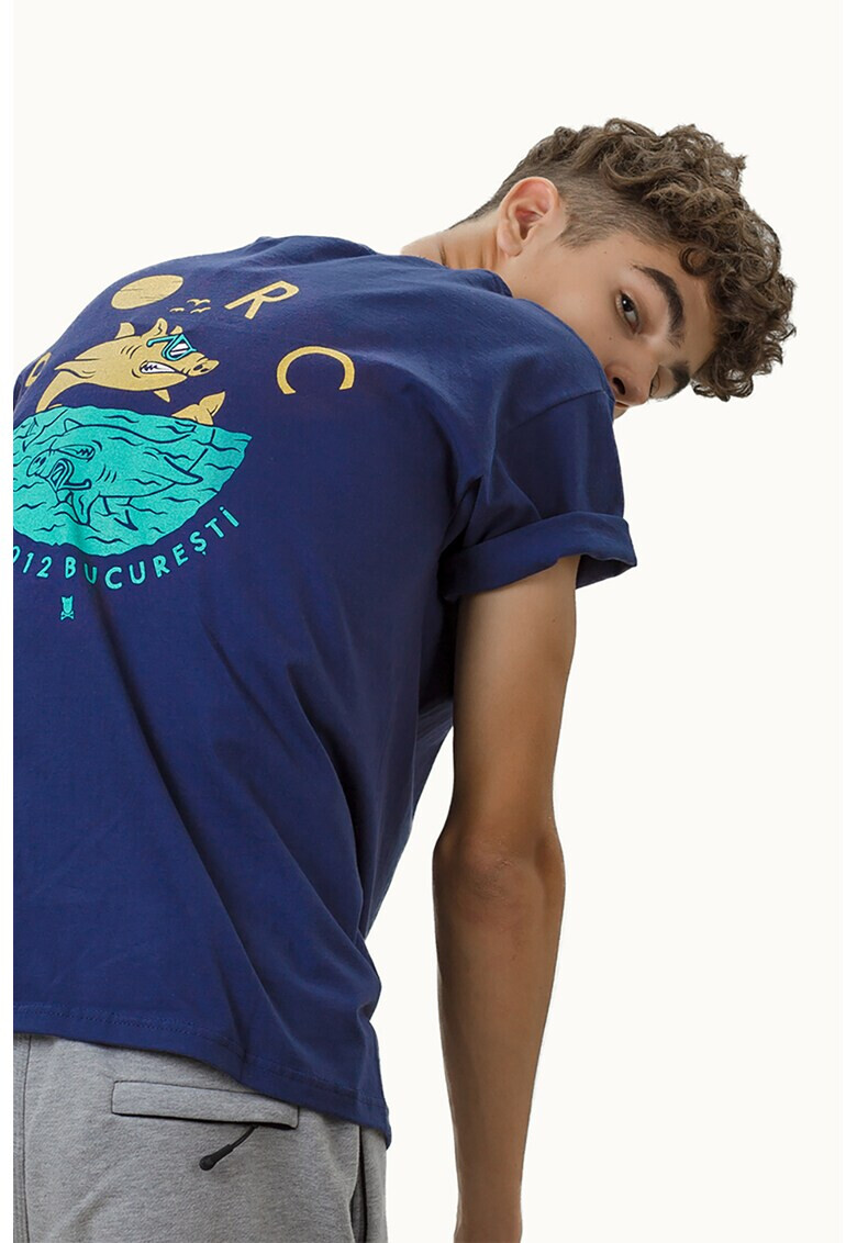 PORC Tricou unisex cu imprimeu logo - Pled.ro