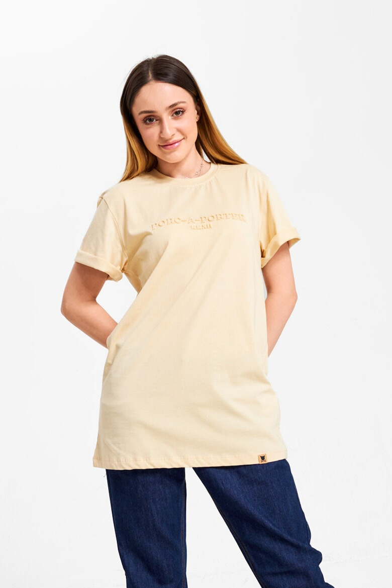 PORC Tricou unisex cu text in relief - Pled.ro