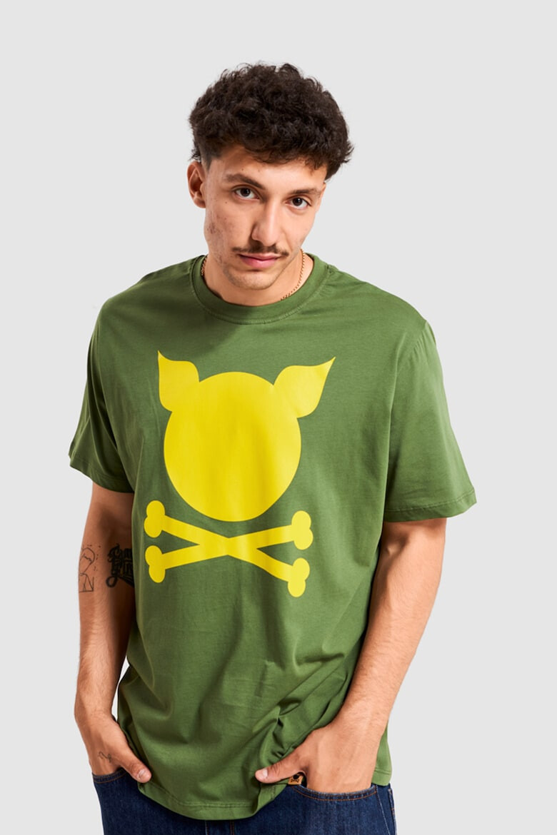 PORC Tricou unisex de bumbac cu imprimeu logo - Pled.ro