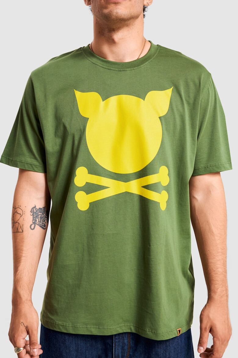 PORC Tricou unisex de bumbac cu imprimeu logo - Pled.ro