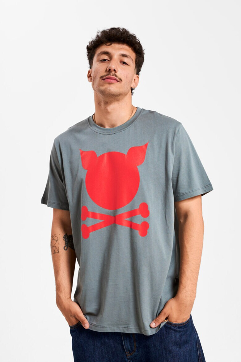 PORC Tricou unisex de bumbac cu imprimeu logo - Pled.ro