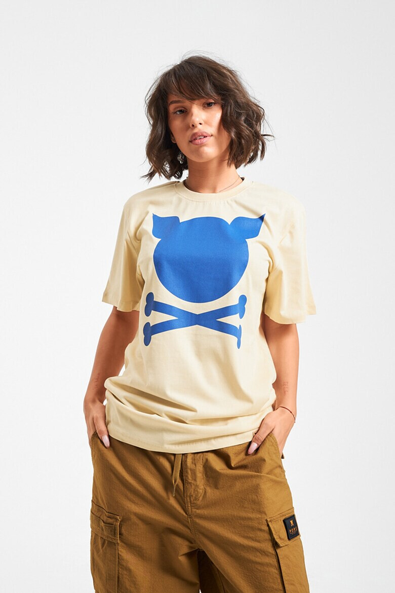 PORC Tricou unisex de bumbac cu imprimeu logo - Pled.ro