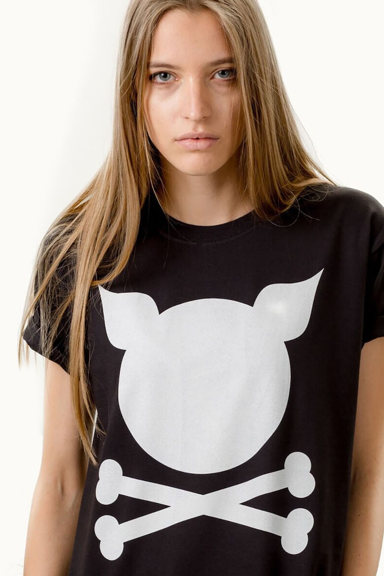 PORC Tricou unisex de bumbac cu imprimeu logo - Pled.ro