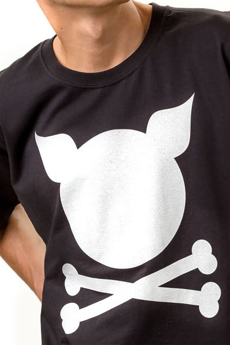 PORC Tricou unisex de bumbac cu imprimeu logo - Pled.ro