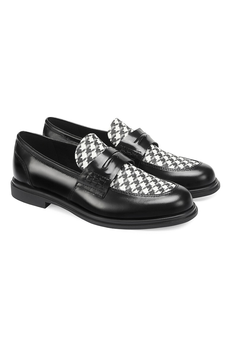 Potamy Pantofi loafer de piele cu insertii houndstooth - Pled.ro