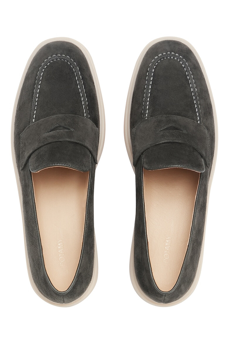 Potamy Pantofi loafer uni de piele intoarsa - Pled.ro