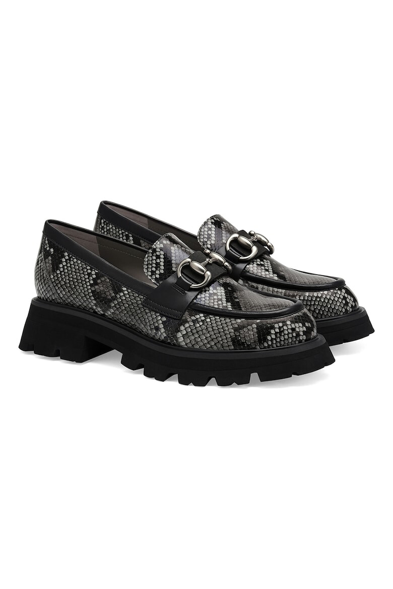 Potamy Premium Pantofi loafer de piele cu model piele de reptila - Pled.ro