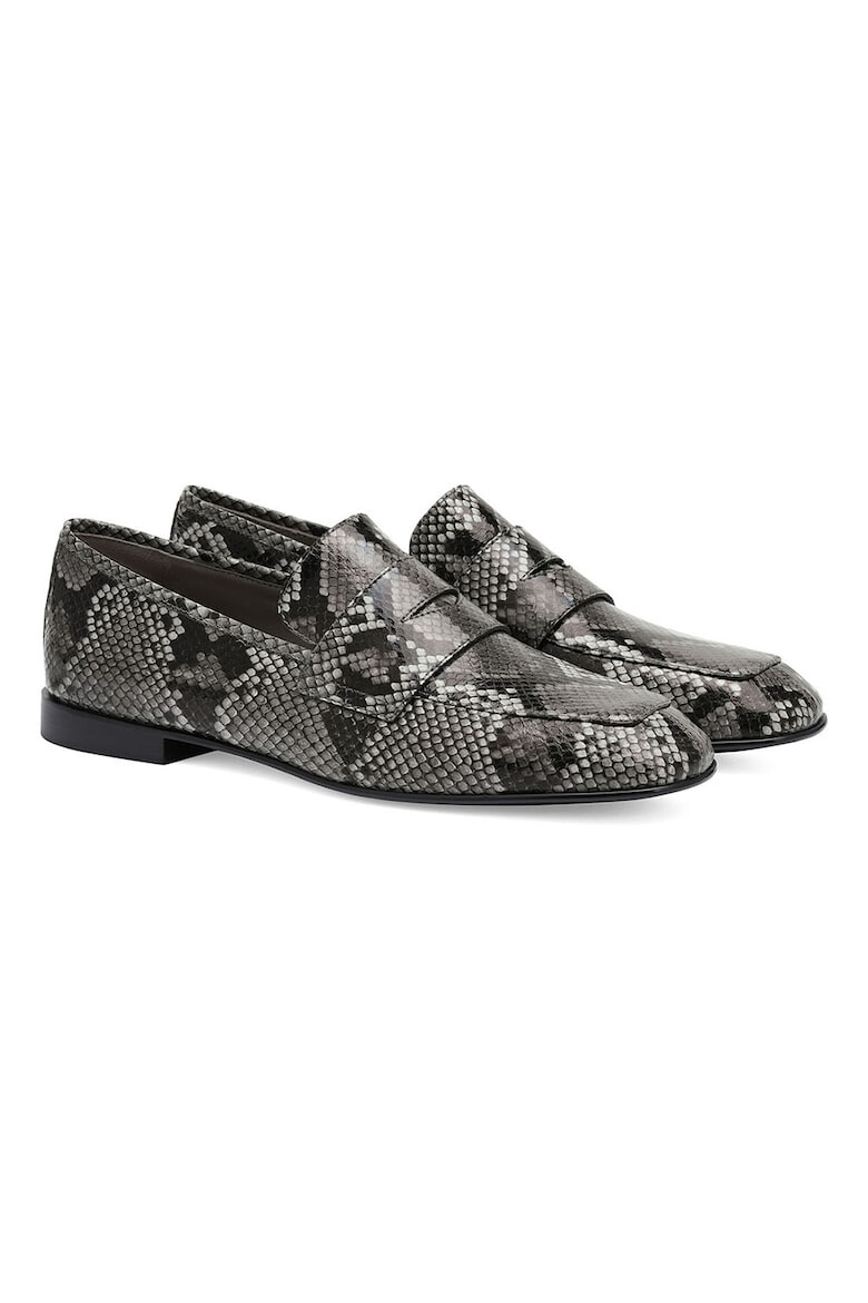 Potamy Premium Pantofi loafer de piele cu model piele de reptila - Pled.ro