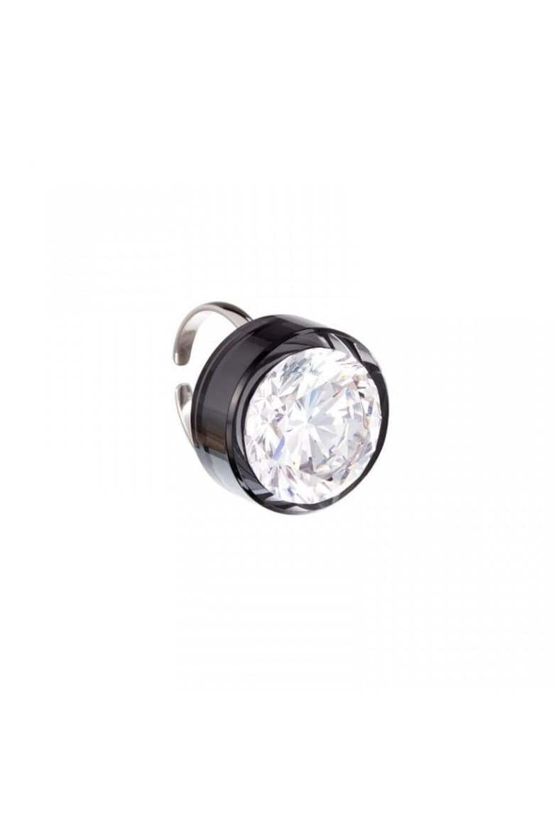 Preciosa Inel de argint Chrome Brillian Star Negru Transparent - Pled.ro