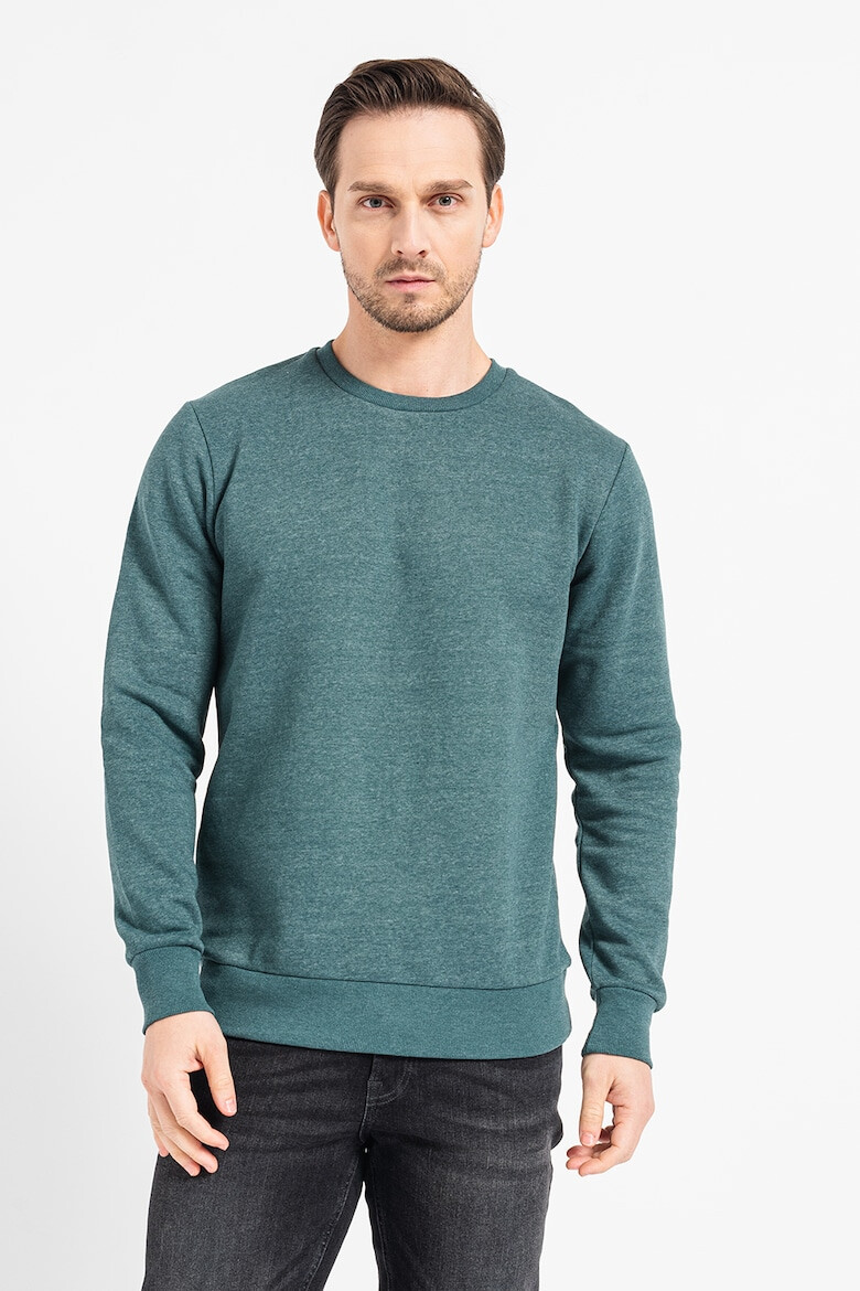 Produkt by Jack & Jones Bluza sport din amestec de bumbac cu decolteu la baza gatului Basic - Pled.ro