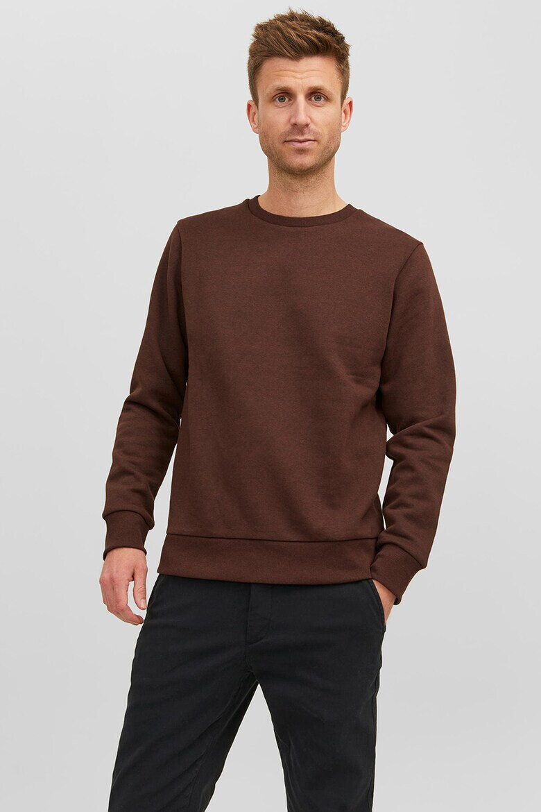 Produkt by Jack & Jones Bluza sport din amestec de bumbac cu decolteu la baza gatului Basic - Pled.ro