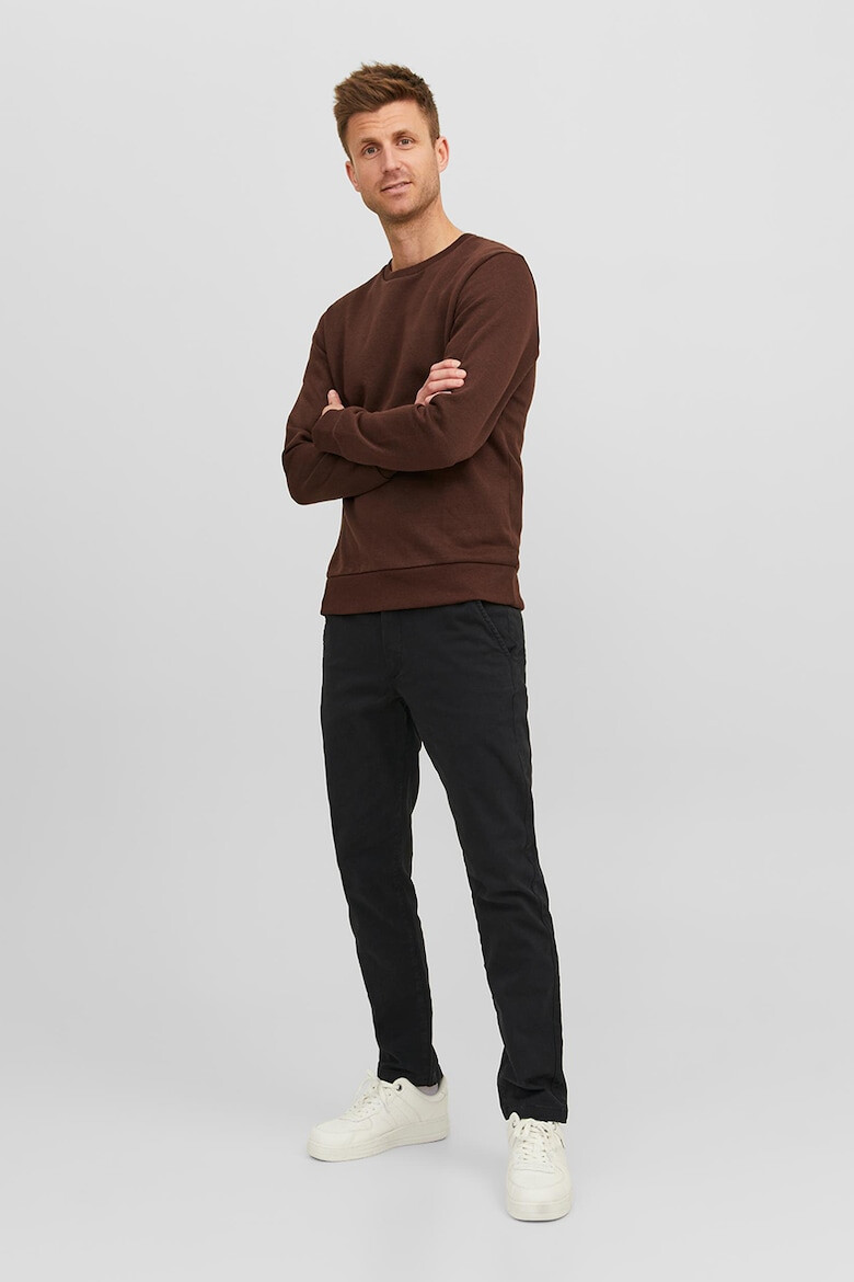 Produkt by Jack & Jones Bluza sport din amestec de bumbac cu decolteu la baza gatului Basic - Pled.ro