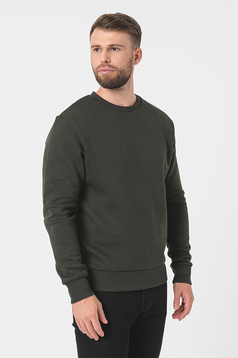 Produkt by Jack & Jones Bluza sport din amestec de bumbac cu decolteu la baza gatului Basic - Pled.ro