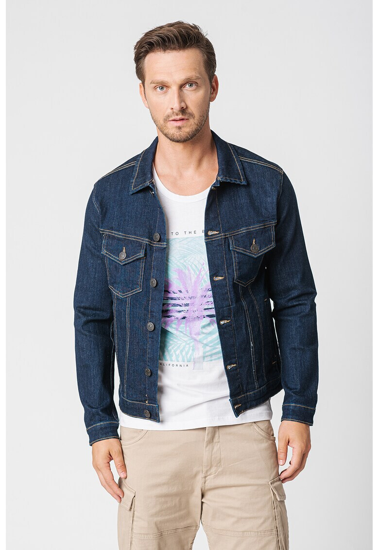 Produkt by Jack & Jones Jacheta din denim cu cusaturi contrastante Anton - Pled.ro