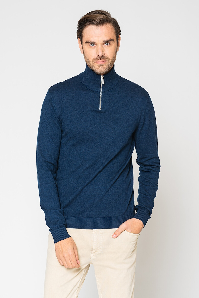 Produkt by Jack & Jones Pulover tricotat fin cu fermoar scurtt - Pled.ro