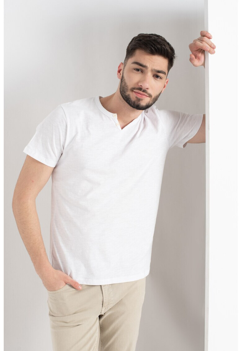 Produkt by Jack & Jones Tricou cu decolteu Henley Ret - Pled.ro