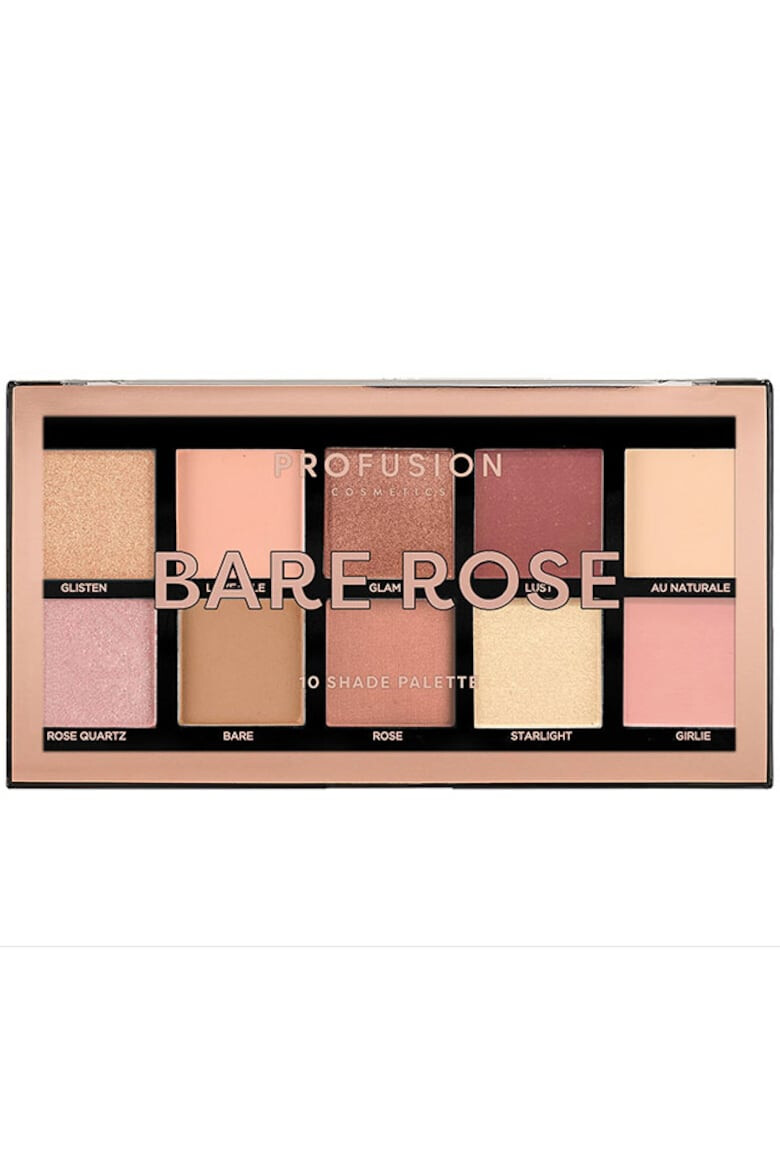 Profusion Bare Rose Paleta Farduri Vegane 10 Nuante Cosmetics - Pled.ro