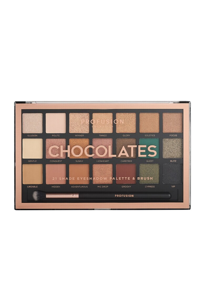 Profusion Chocolates Paleta Farduri 21 Nuante si 1 Pensula Cosmetics - Pled.ro