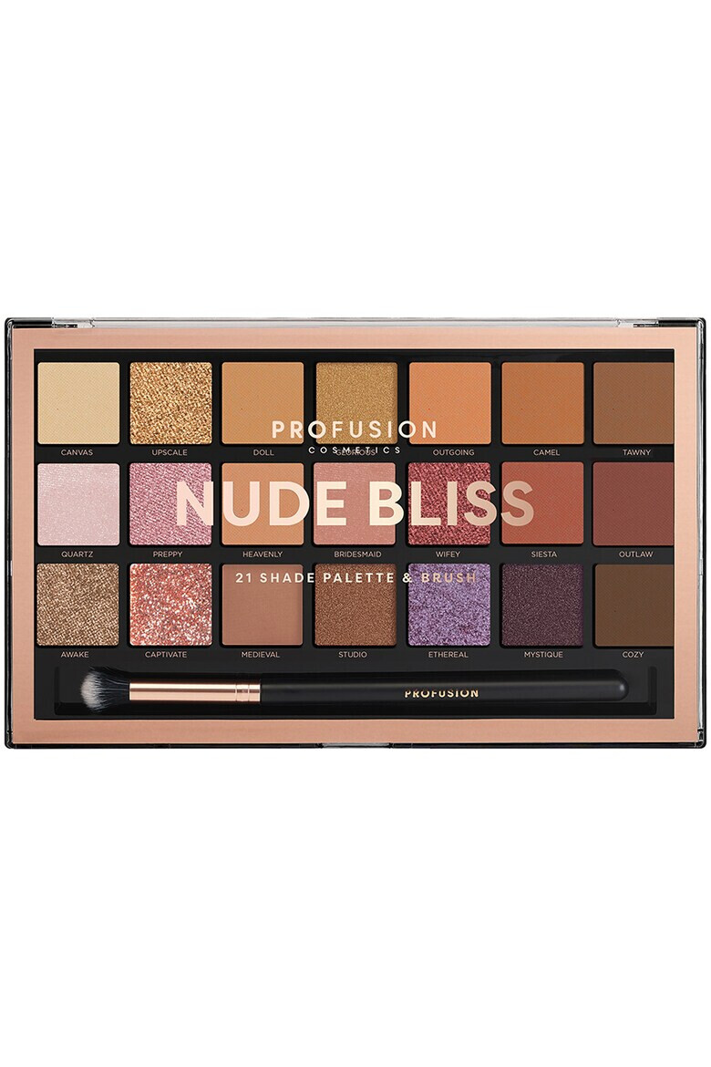 Profusion Nude Bliss Paleta Farduri 21 Nuante si 1 Pensula Cosmetics - Pled.ro