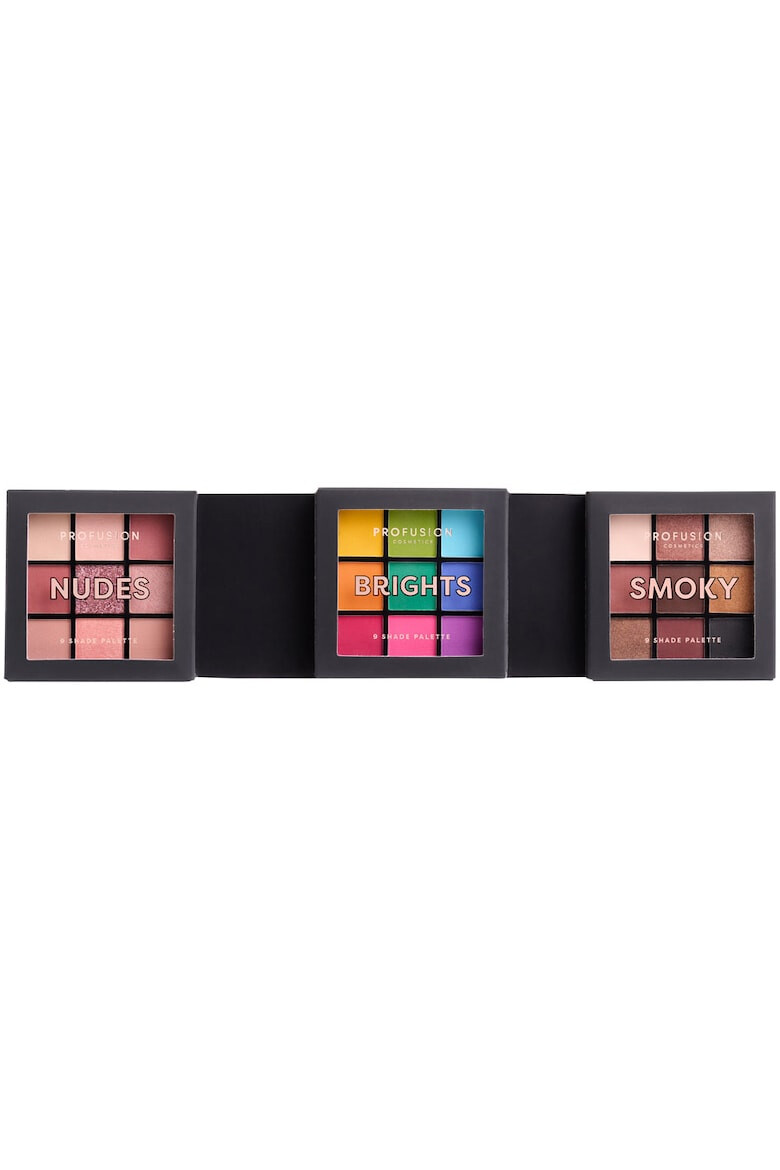 Profusion Ultimate Collection Set 3 Mini Palete Farduri Vegane 3 x 9 Nuante Cosmetics - Pled.ro